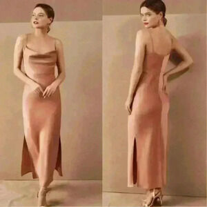 BHLDN midi dress, blush pink. Worn once & dry cleaned. Like brand new! Sz 2